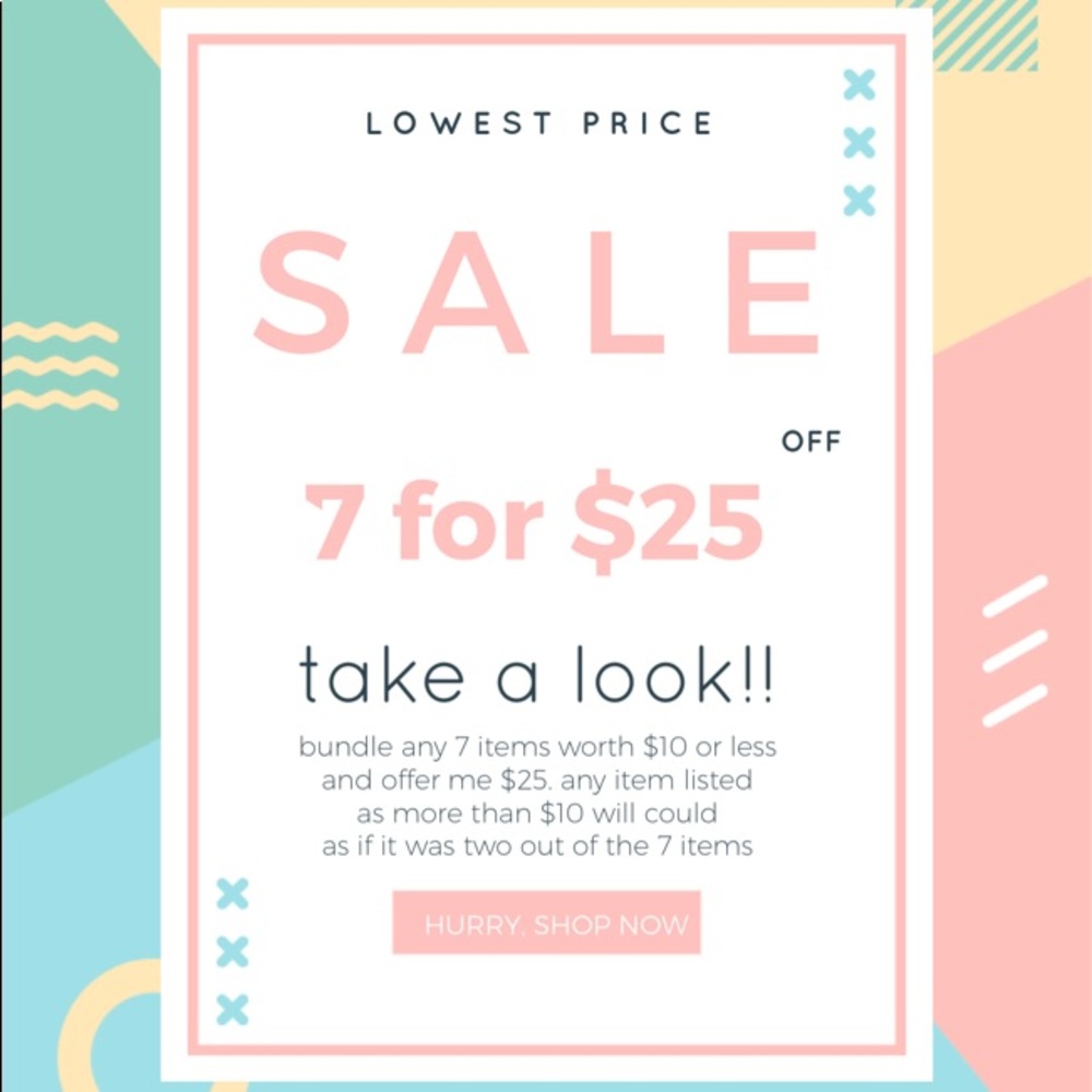 7 for $25 sale 😍